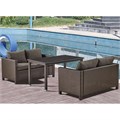 Обеденный комплект плетеной мебели с диванами T256A/S59A-W53 Brown 25654
