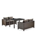 Обеденный комплект плетеной мебели с диванами T256A/S59A-W53 Brown 25654
