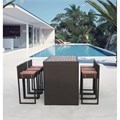 Барный комплект плетеной мебели T390AD/Y390A-W63_6Pcs Brown 25651