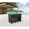 Барный комплект плетеной мебели T390AD/Y390A-W63_6Pcs Brown 25651