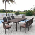 Комплект плетеной мебели T347Y380A-W53 Brown (8+1) 25655