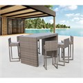 Барный комплект плетеной мебели T390GD/Y390G-W78_6Pcs Grey 25650