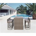 Барный комплект плетеной мебели T390GD/Y390G-W78_6Pcs Grey 25650