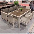 Комплект плетеной мебели T365/S65/Y380C-W85 8PCS Latte (8+1) + подушки 25722