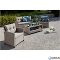 Плетеный комплект мебели с диваном из искусственного ротанга AFM-804B Beige 25728