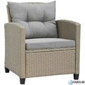 Плетеный комплект мебели с диваном из искусственного ротанга AFM-804B Beige 25728