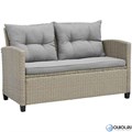 Плетеный комплект мебели с диваном из искусственного ротанга AFM-804B Beige 25728