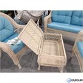 Плетеный комплект для отдыха из искусственного ротанга  LV-520 White-Blue 25732