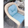 Плетеный комплект для отдыха из искусственного ротанга  LV-520 White-Blue 25732