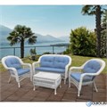 Плетеный комплект для отдыха из искусственного ротанга  LV-520 White-Blue 25732