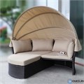 Диван-трансформер из искусственного ротанга AFM-325B Brown 25743