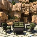 Плетеный комплект для отдыха из искусственного ротанга LV-520BG Brown-Green 25735