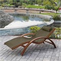 Шезлонг-лежак из сибирской лиственницы AFM-503 Olive 25910