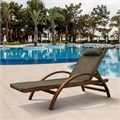 Шезлонг-лежак из сибирской лиственницы AFM-512B Olive 25908