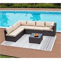 Комплект плетеной мебели  YR822Br Brown-Beige (подушка бежевая) 25979