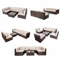 Комплект плетеной мебели  YR822Br Brown-Beige (подушка бежевая) 25979