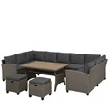 Комплект плетеной мебели AFM-370A Dark Grey 25716