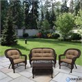 Плетеный комплект для отдыха из искусственного ротанга LV-520BB Brown-Beige 25736