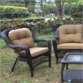 Плетеный комплект для отдыха из искусственного ротанга LV-520BB Brown-Beige 25736