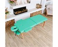 Массажный стол DFC NIRVANA, Optima, дерев. ножки, цвет зеленый (Green), TS20110S_Gr / 213х81х83 см 17589