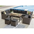 Комплект плетеной мебели AFM-370A Dark Grey 26011