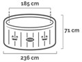 Intex 28412 Надувной СПА бассейн / Бассейн -джакузи PureSpa Bubble Therapy / 236x71 см 28412